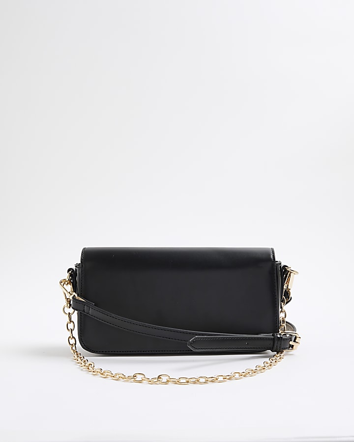 Black RR Cross Body Satchel Bag
