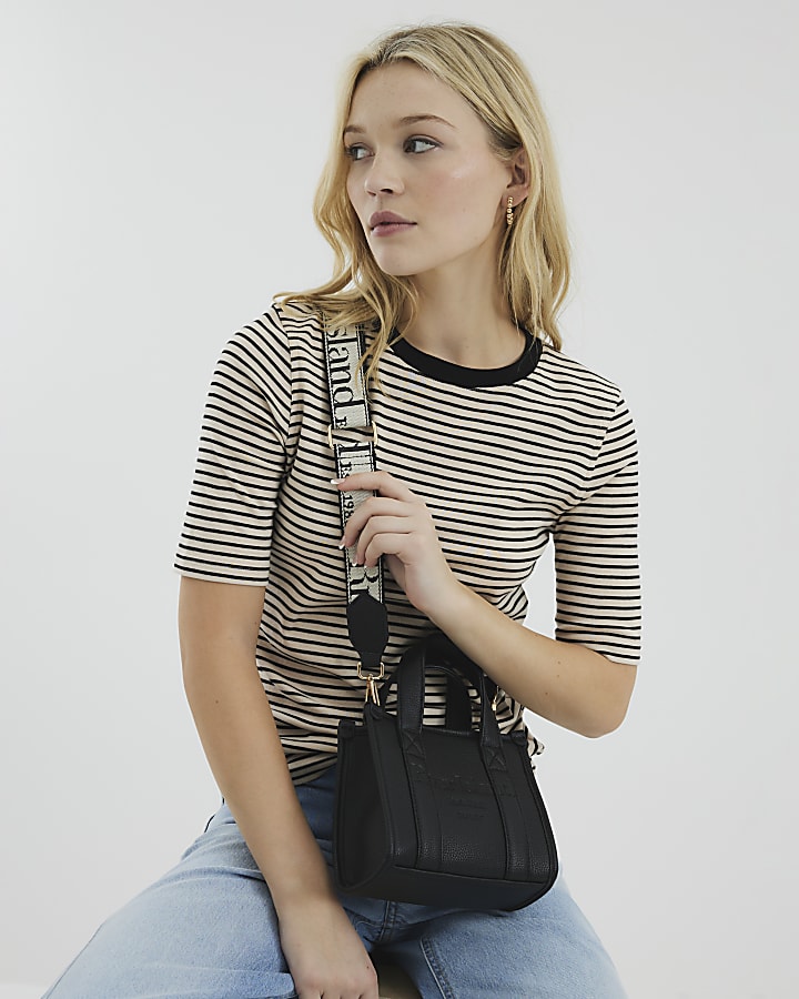 Black Mini Embossed Tote Bag