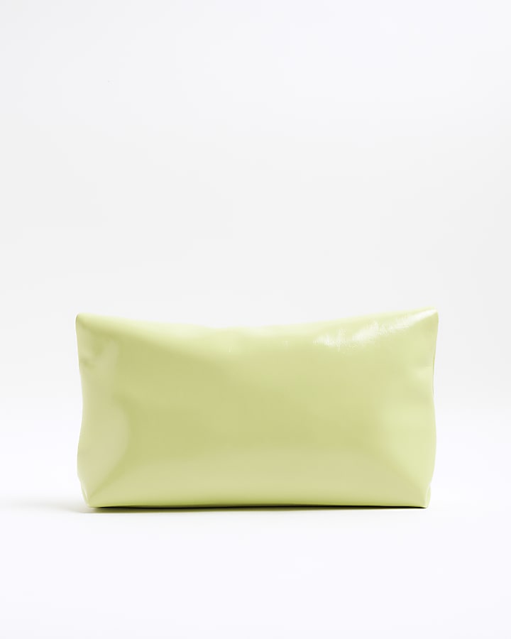 Lime Roll Top Clutch Bag