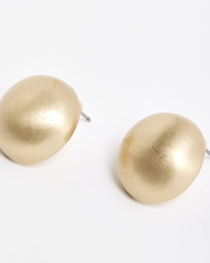 Gold Ball Stud Earrings