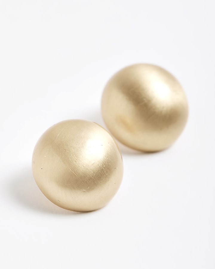 Gold Ball Stud Earrings