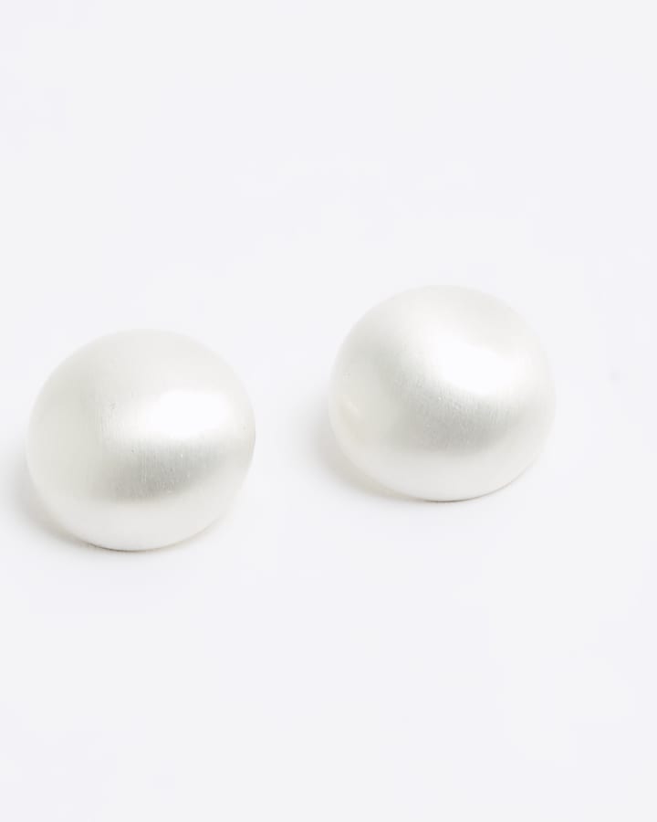 Silver Ball Stud Earrings