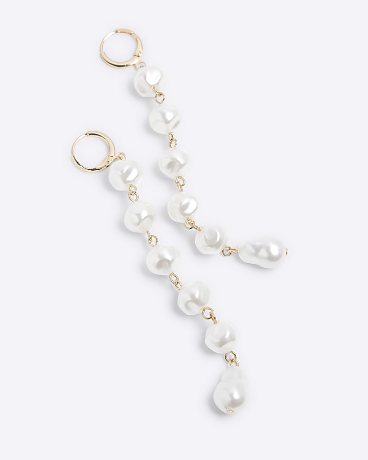 Cream Pearl Drop Earrings