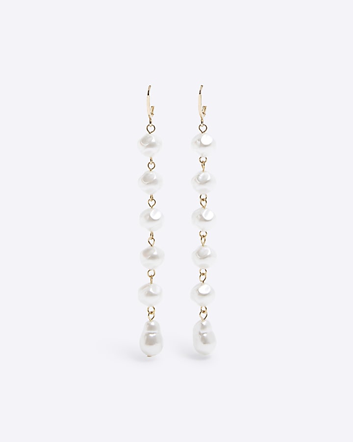 Cream Pearl Drop Earrings