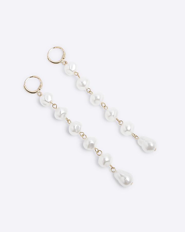 Cream Pearl Drop Earrings