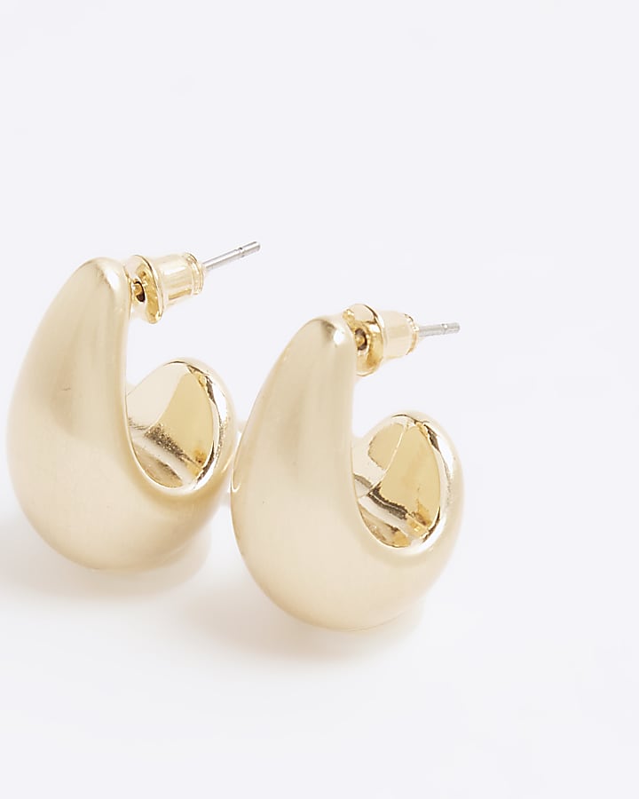 Gold Dome Stud Earrings