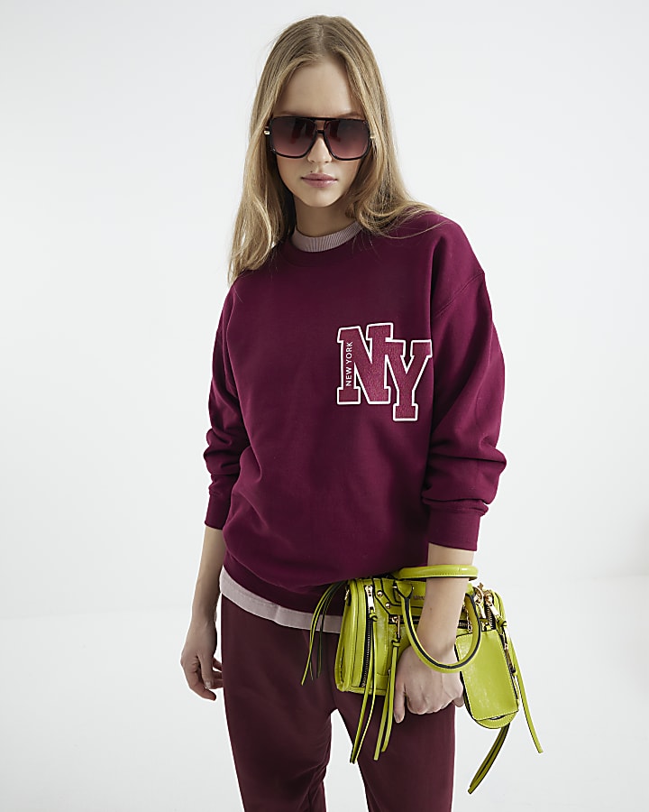 Red Long Sleeve NY Sweatshirt