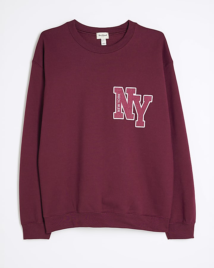 Red Long Sleeve NY Sweatshirt