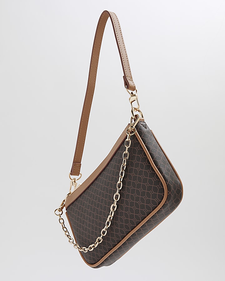 Brown 90s Monogram Shoulder Bag