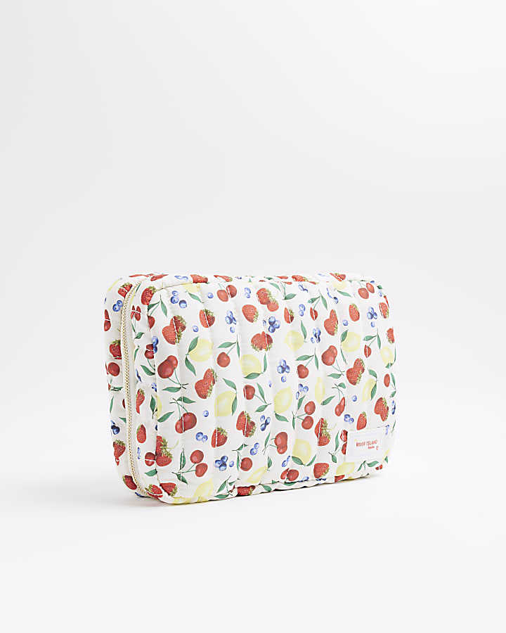 White Fruit Toiletry Bag