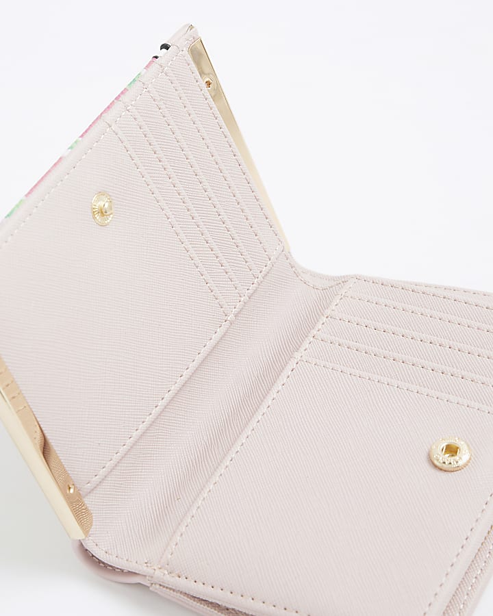 Pink Floral Foldout Purse