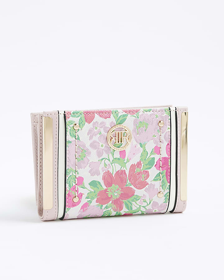 Pink Floral Foldout Purse