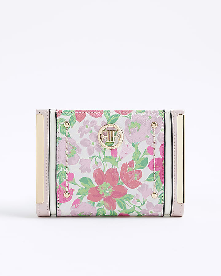 Pink Floral Foldout Purse