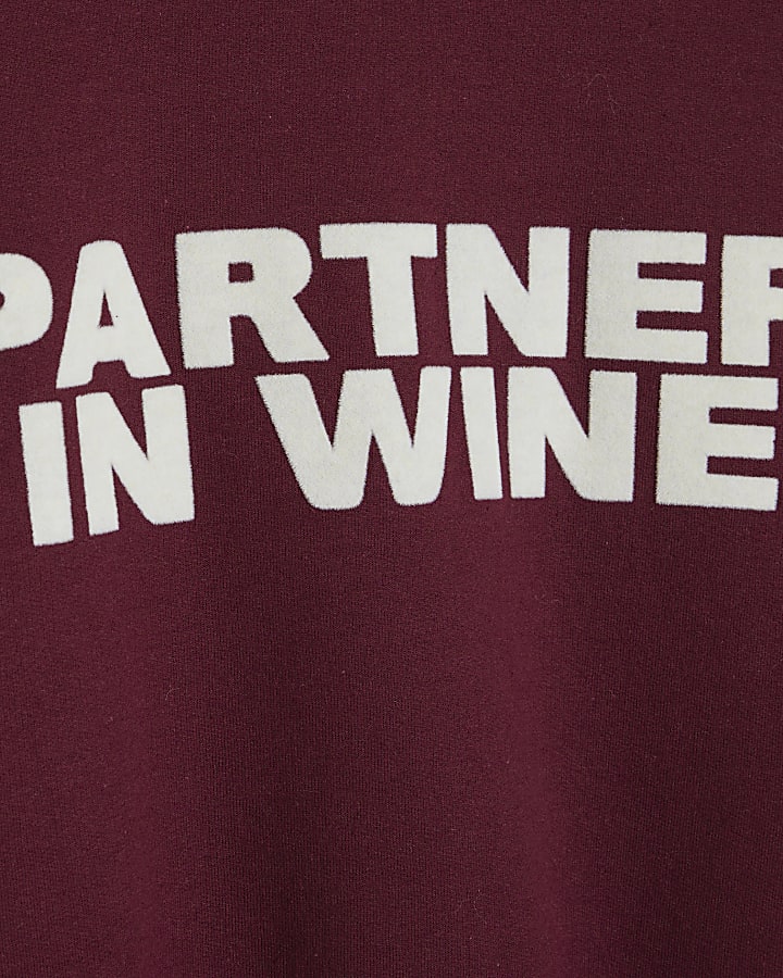 Red Long Sleeve Partner In Wine Sweatshirt