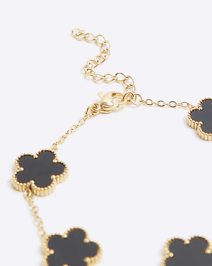 Black Flower Bracelet