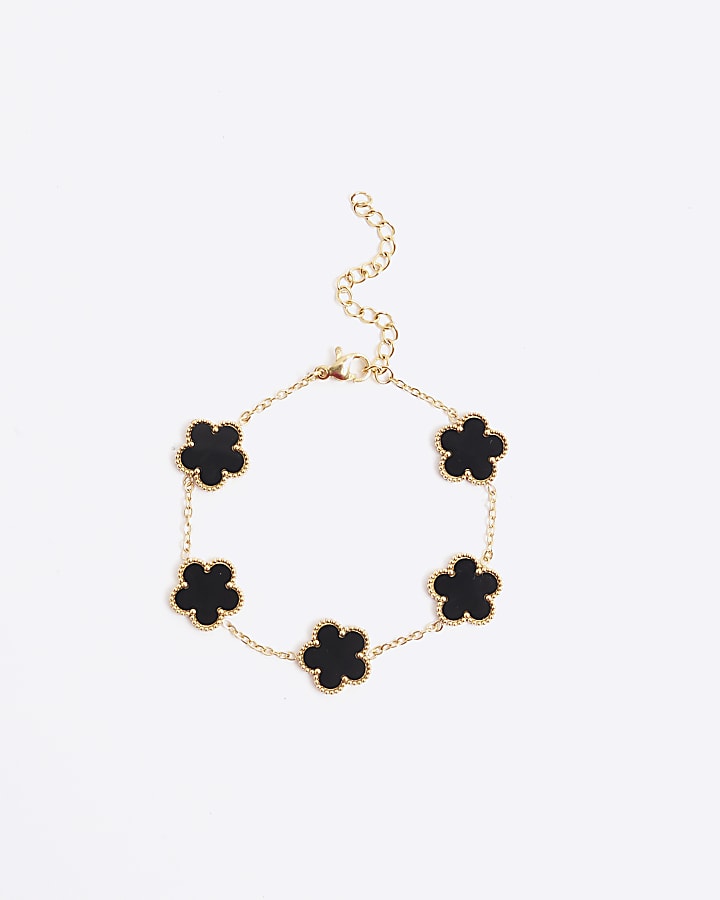 Black Flower Bracelet