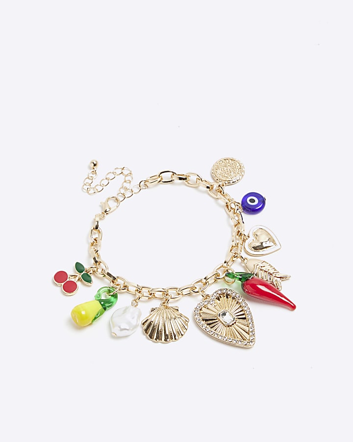 Metal Multi Charm Bracelet