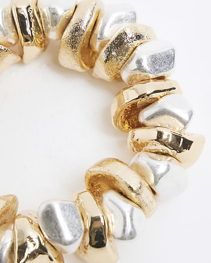 Gold Mixed Nuggets Bracelet