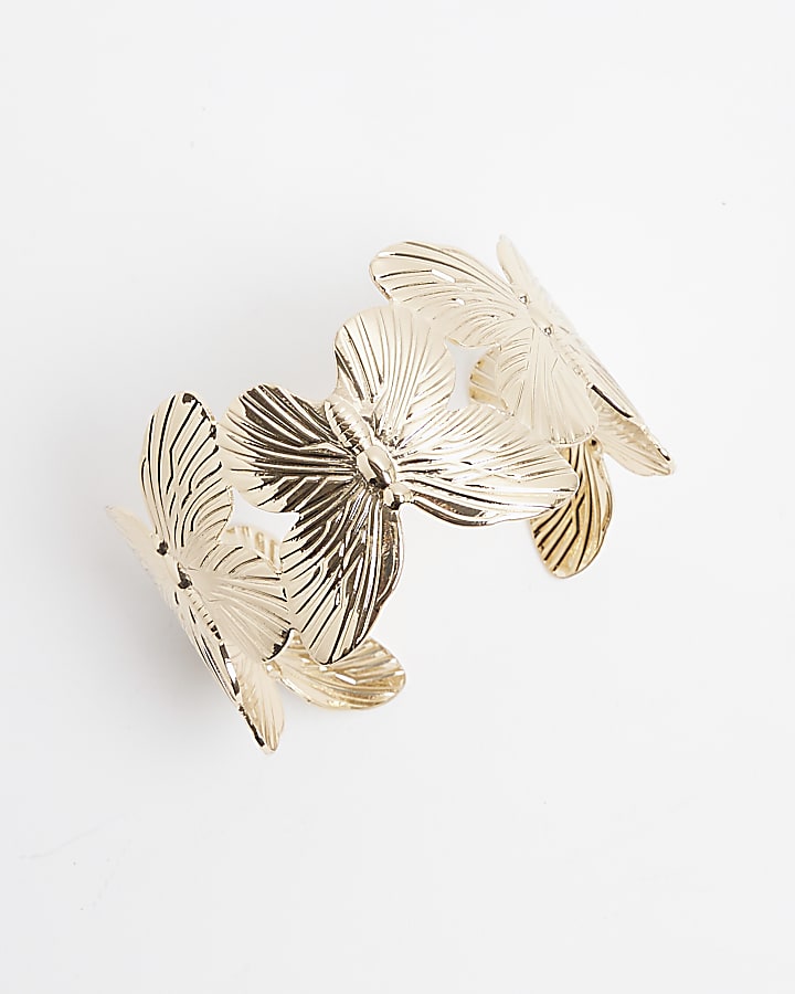 Gold Butterfly Cuff Bracelet