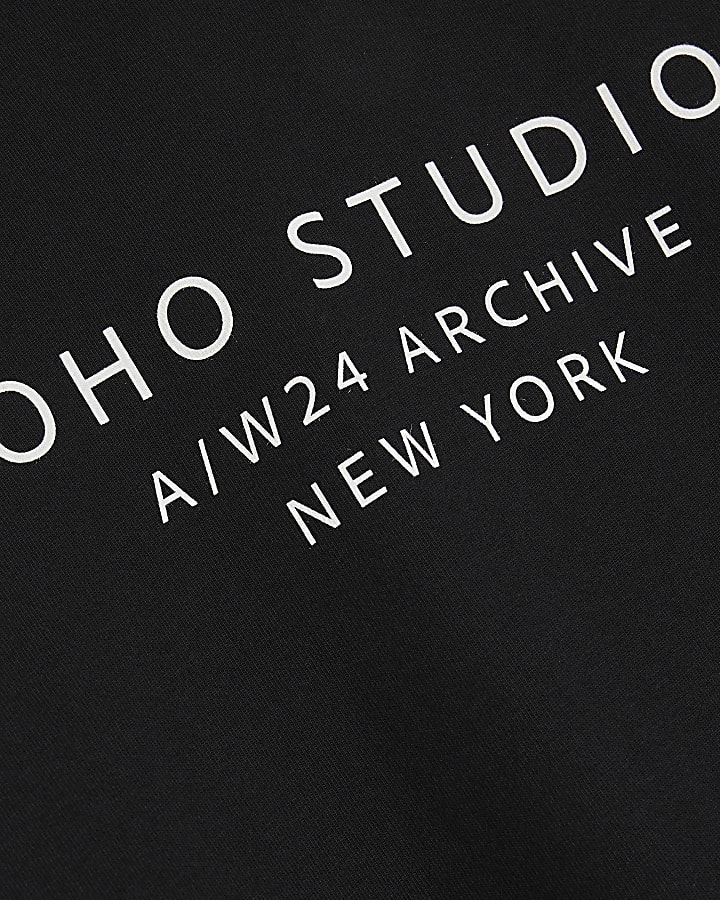 Black Short Sleeve Soho Studios Print T-Shirt