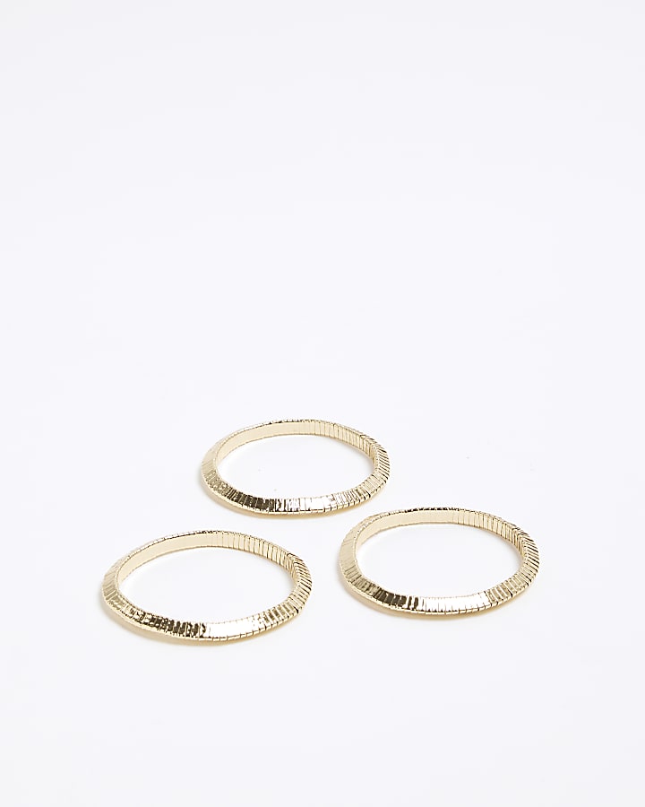 Gold 3 Pack Stretch Bracelets