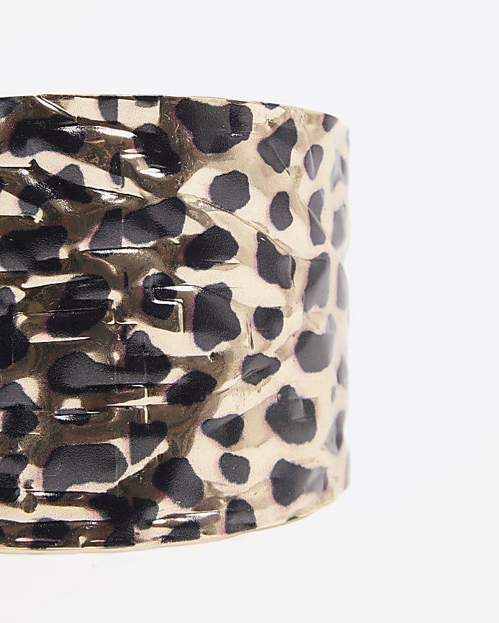 Gold Leopard Cuff Bracelet