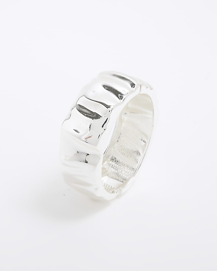 Silver Enamel Chain Link Bracelet
