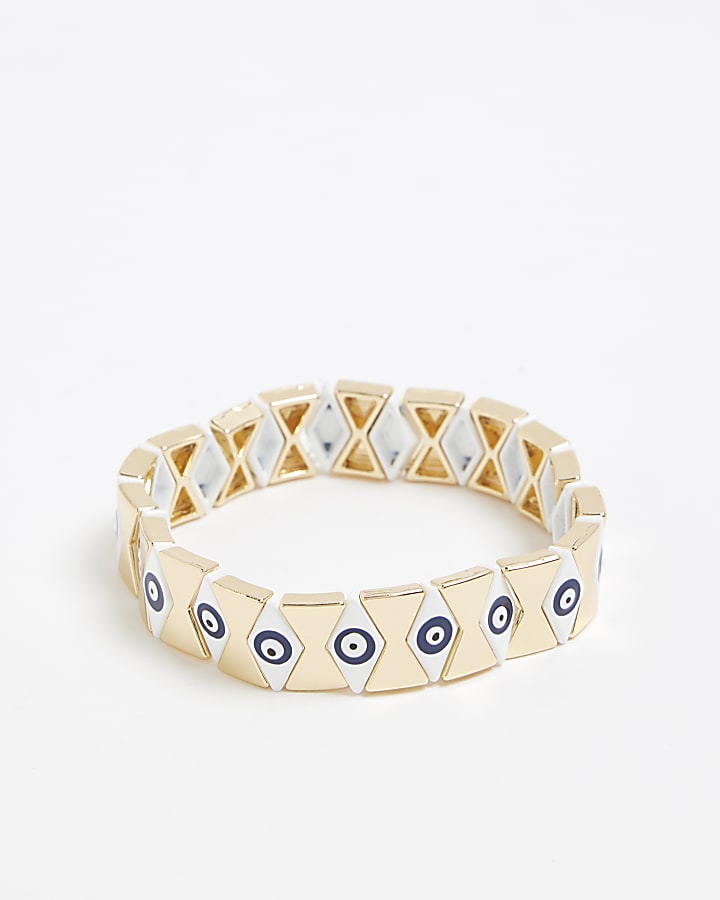 Gold Evil Eye Stretch Bracelet