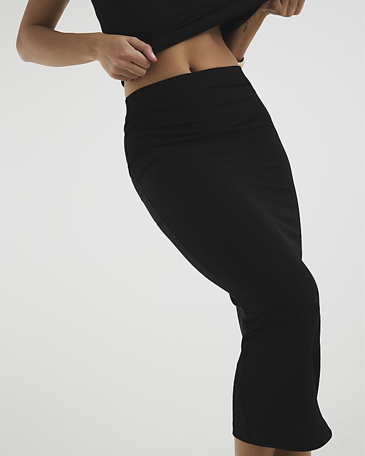 Black Midi Pencil Skirt