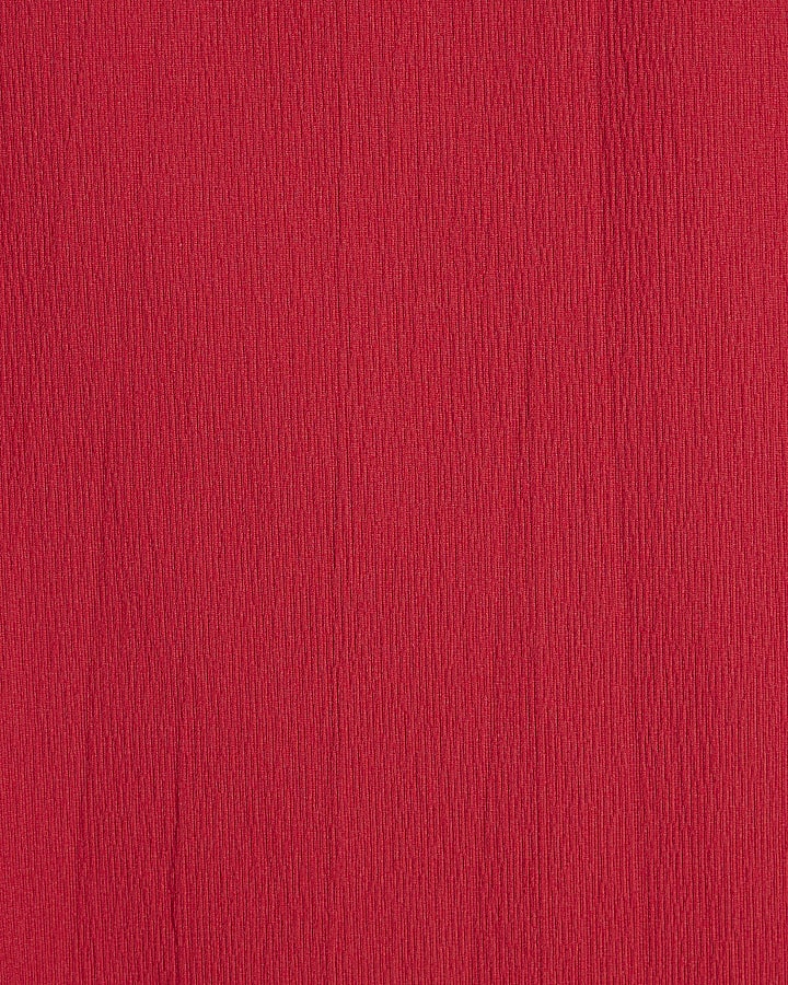Red Midi Pencil Skirt