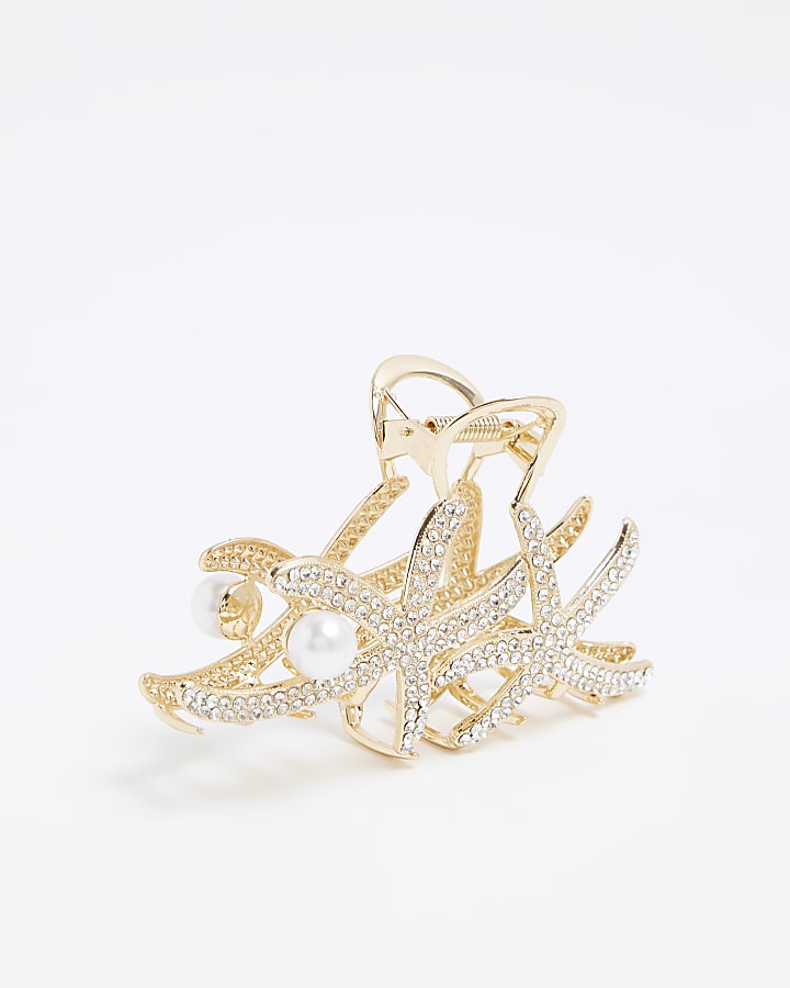 Gold Starfish Claw Clip