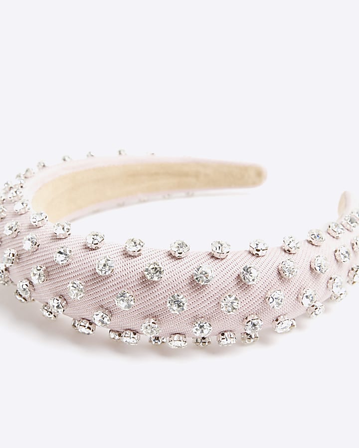 Pink Diamante Studded Headband