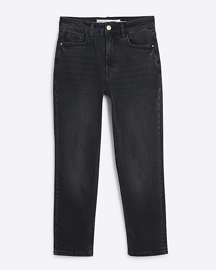 Petite Black Ankle Grazer Slim Jeans