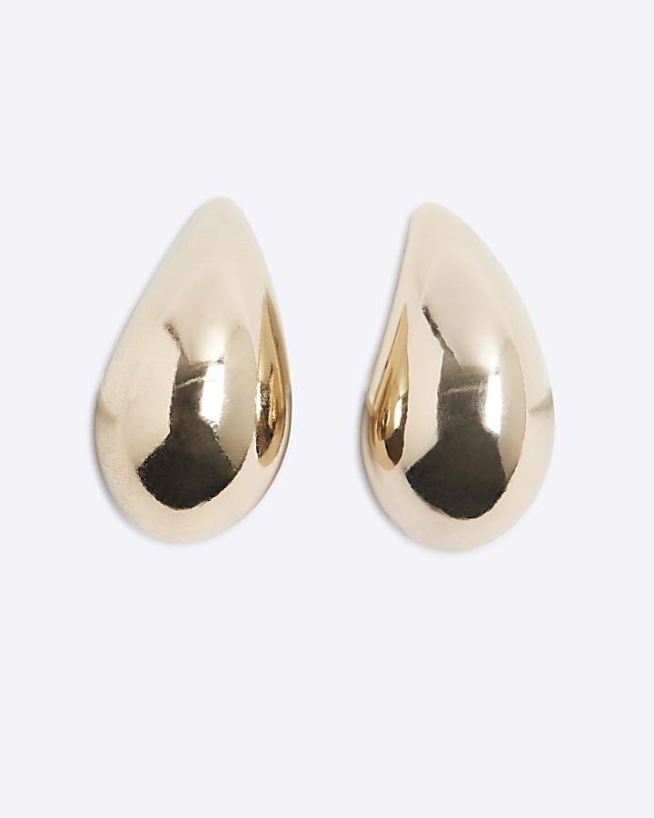 Gold Medium Dome Earrings