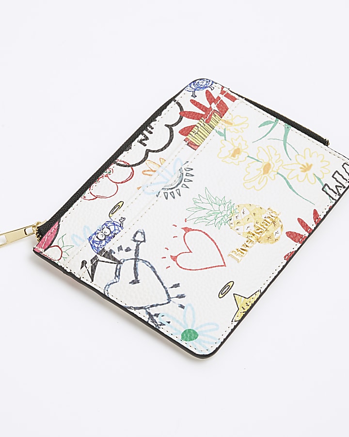 White Sketch Passport Holder