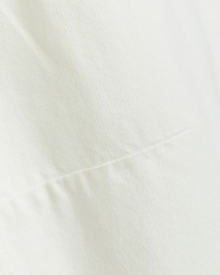 Petite White High Rise Balloon Jeans