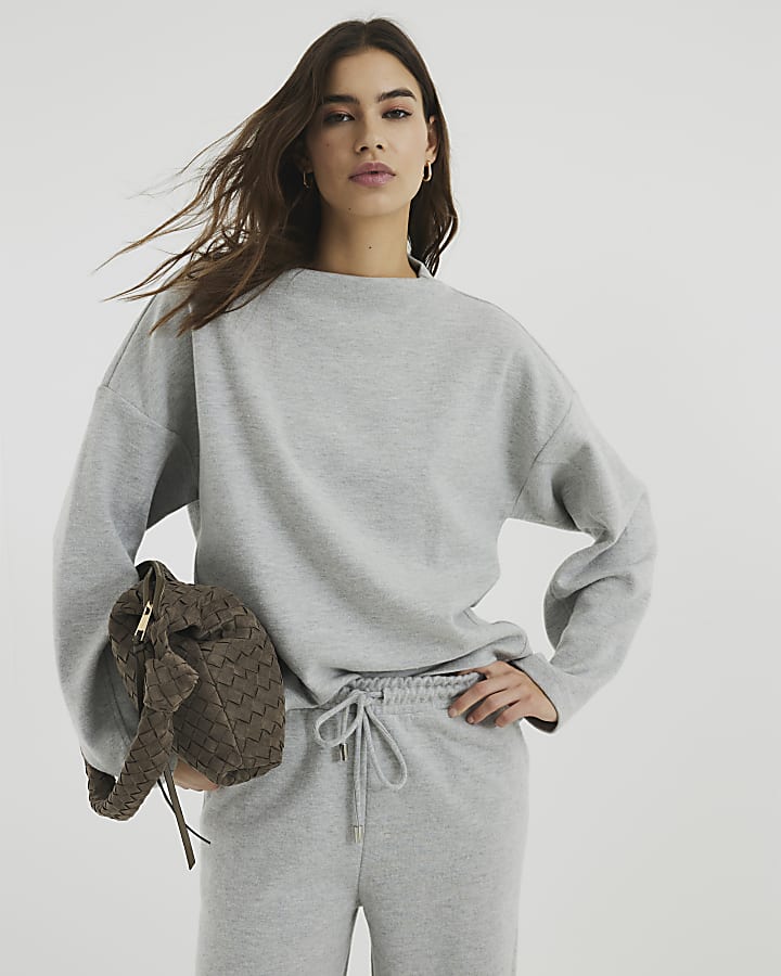 Grey Long Sleeve Cosy Top