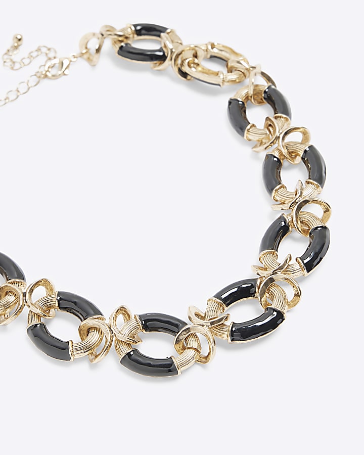 Black Chain Link Necklace