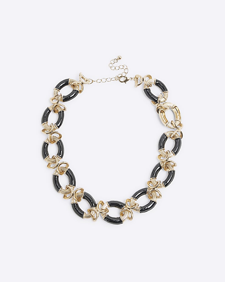 Black Chain Link Necklace