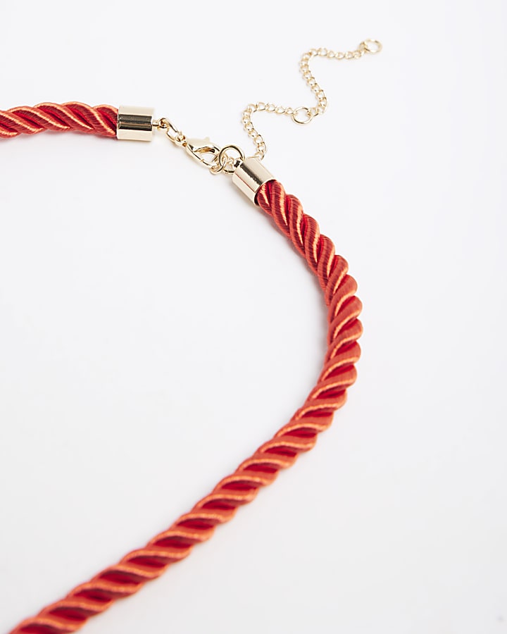 Red Cord Sun Swirl Necklace