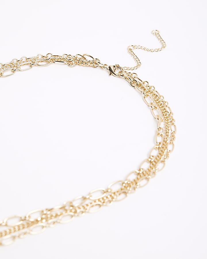 Gold Layered Disc Necklace