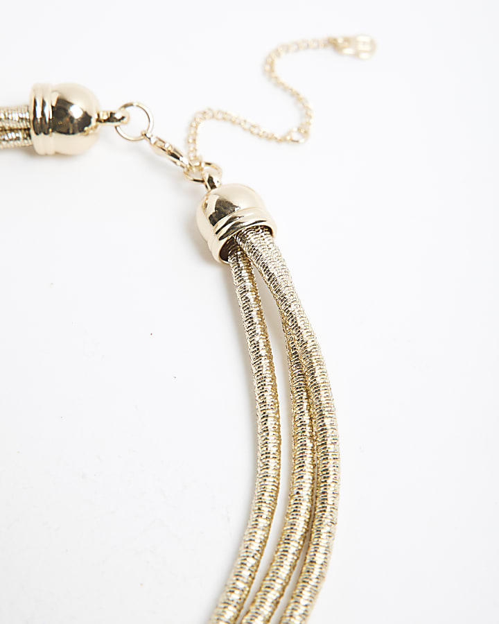 Gold Metallic Shell Necklace