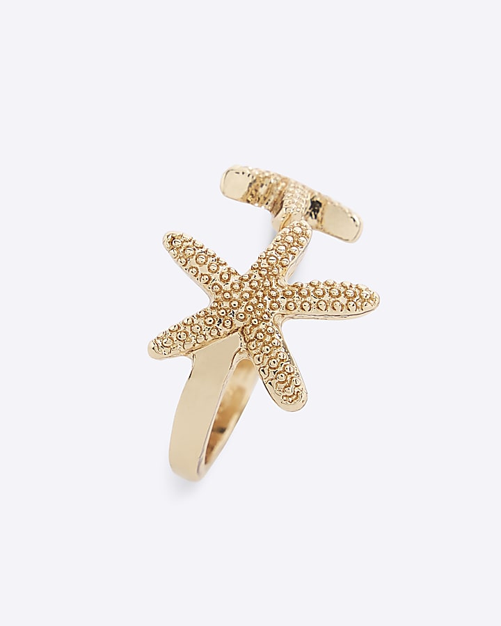 Gold Starfish Ring