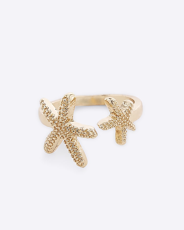 Gold Starfish Ring