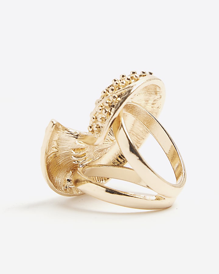 Gold Large Shell Ring