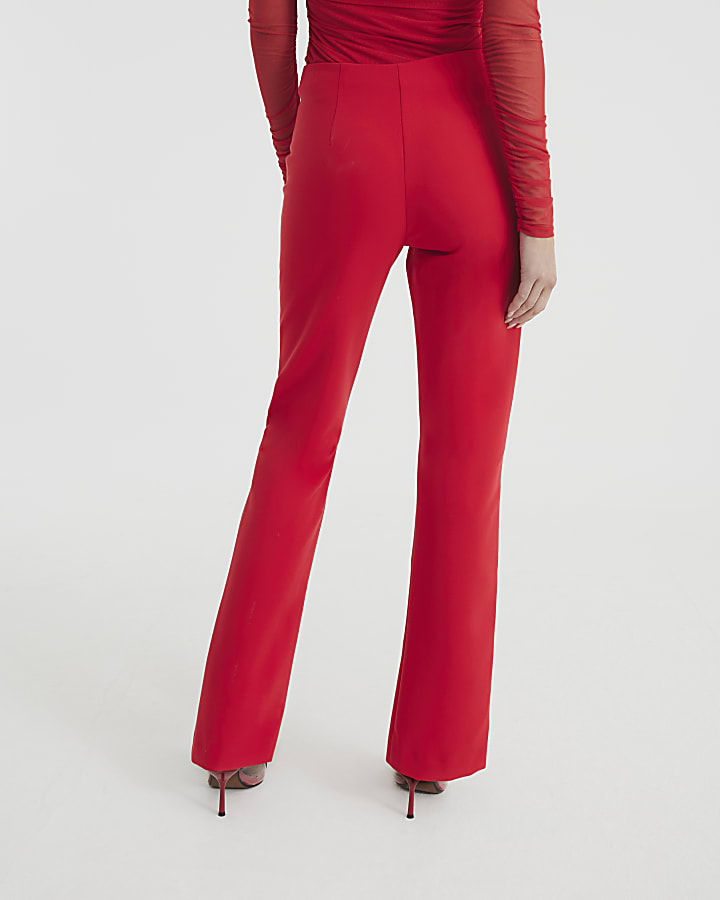 Red Skinny Leg Trousers