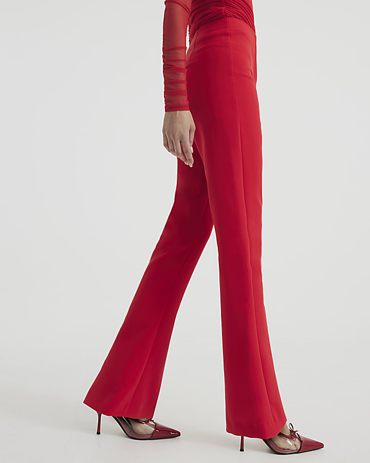 Red Skinny Leg Trousers