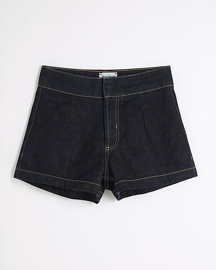 Blue Denim Tailored Shorts