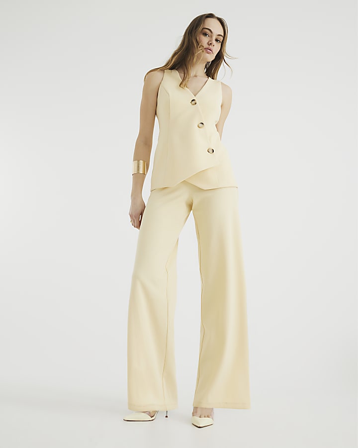 Yellow Sleeveless Asymmetric Jumpsuit