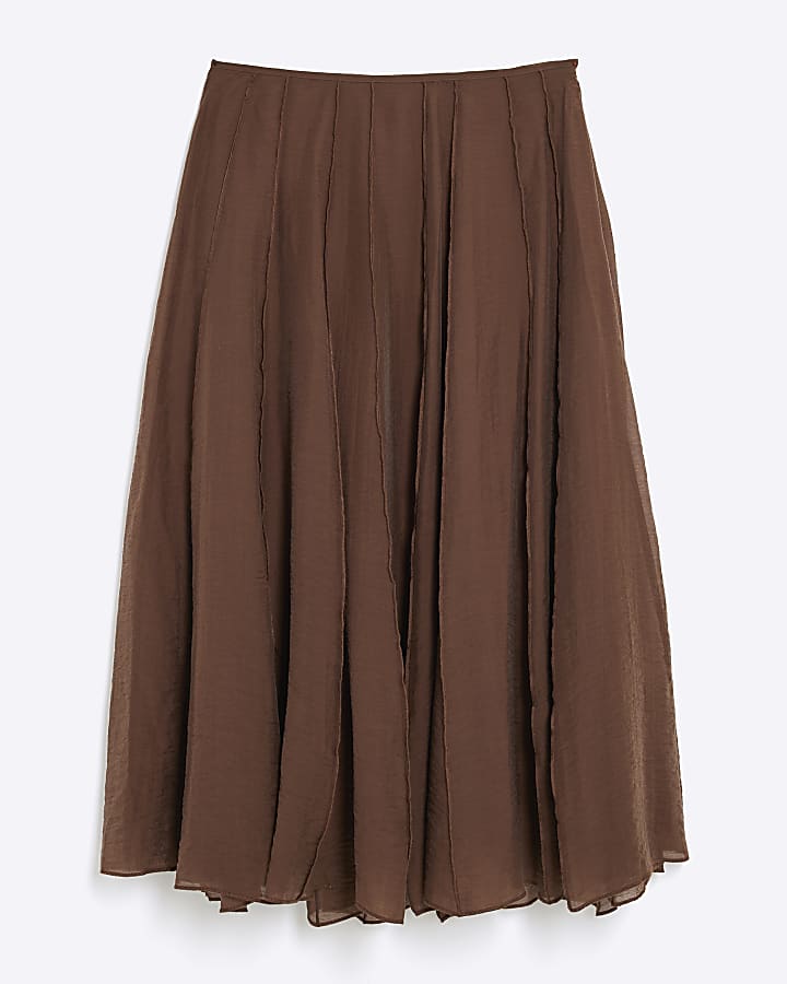 Brown Midi Skirt